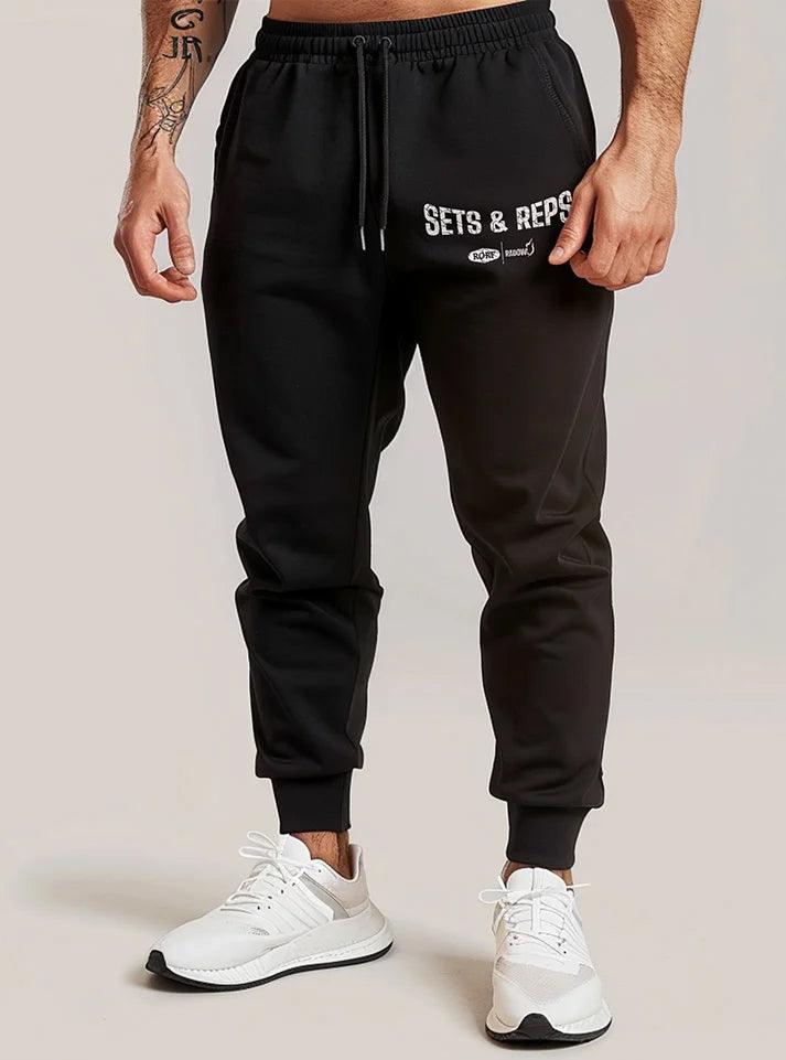 Buy Sets Reps Black Joggers Gym Lower For Men Online Rad Owl