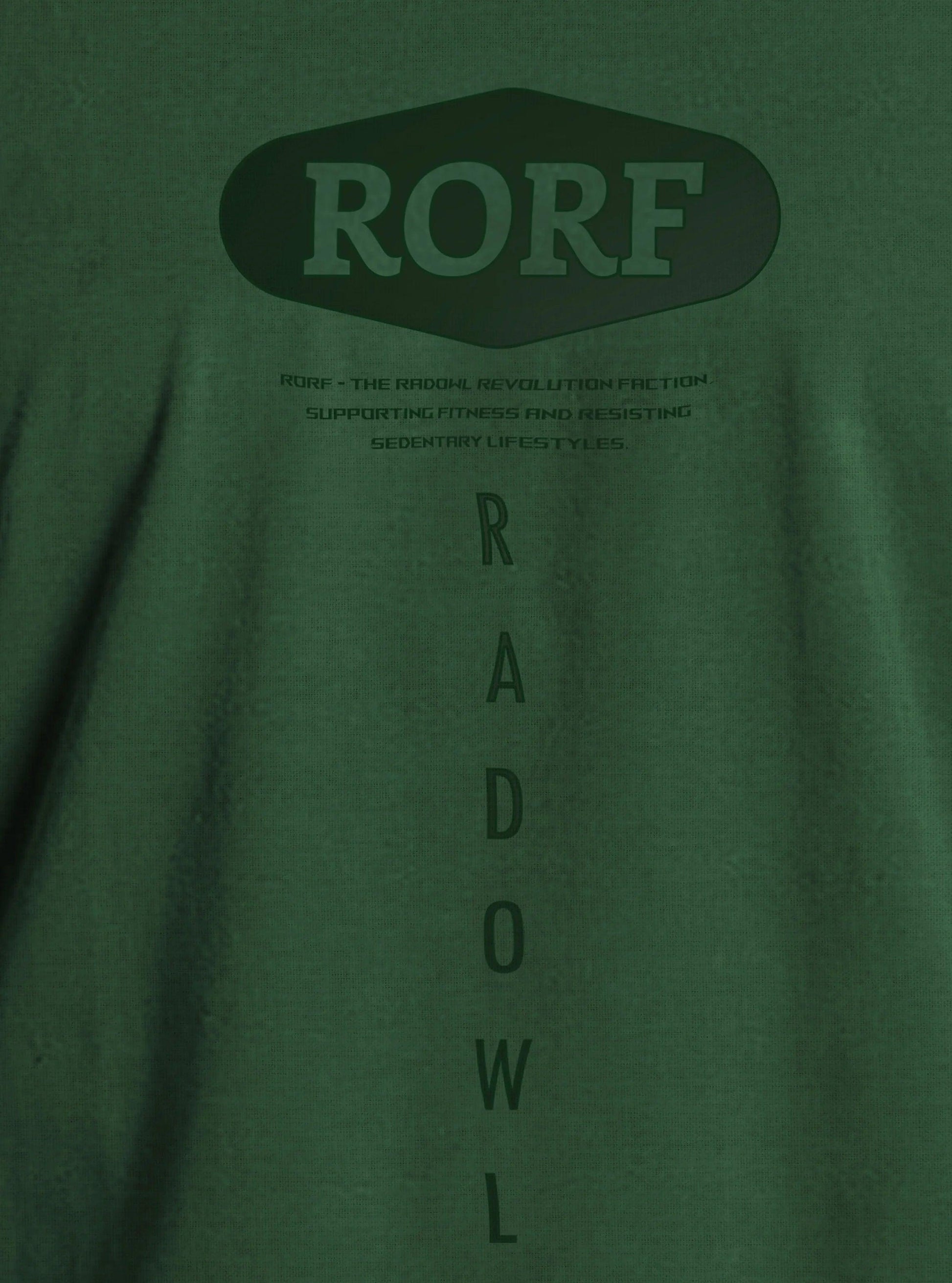 Stylish Hunter Green gym oversize tshirt by RORF for men, featuring a soft cotton fabric suitable for all workout routines