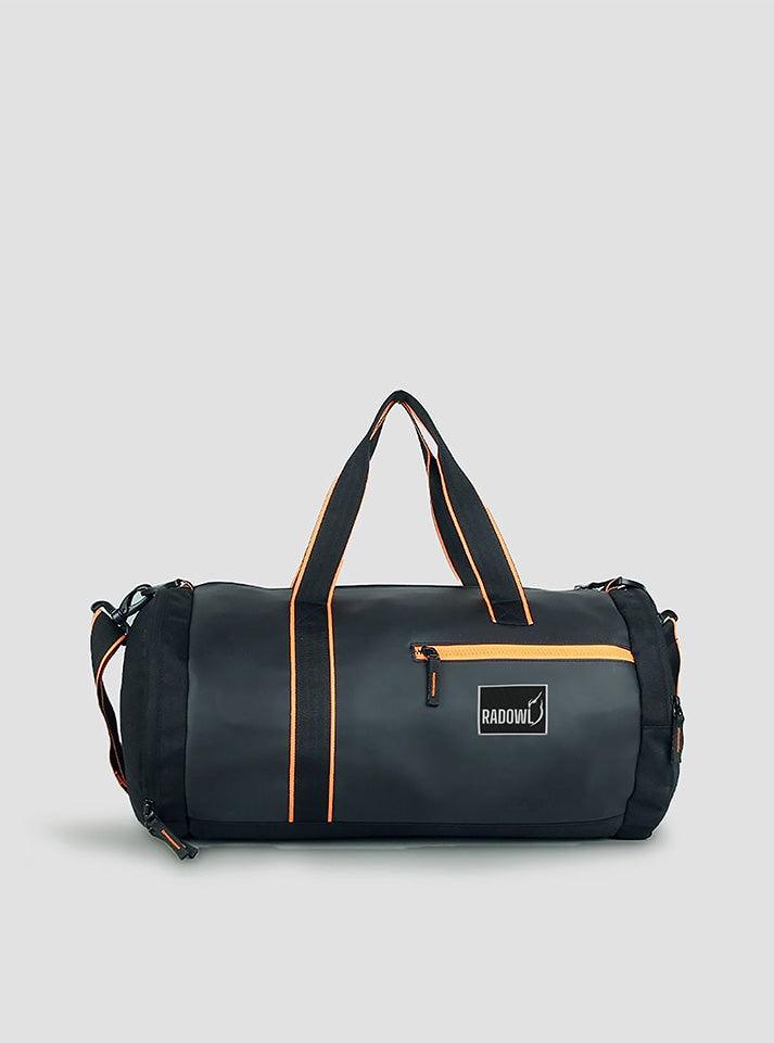 Radowl Embroidery Patch featuring bold white text and logo on a sleek black background, designed for gym bags. This versatile patch adds a personal touch to your workout gear, ideal for fitness enthusiasts looking to stand out buy on radowl best gym wear brand in india