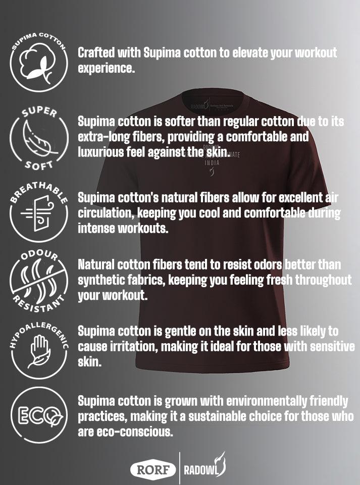 Stylish and durable maroon gym t-shirt for men, featuring a slim fit and "Reshape And Dominate" slogan, perfect for enhancing your workout apparel collection.