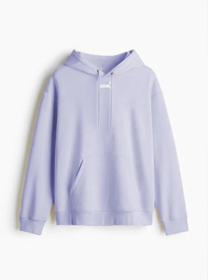 Radowl Slay Oversized Heavy Hoodie Lavender is placed on white background this hoodie have heavy fabric which keeps you warm during workouts.