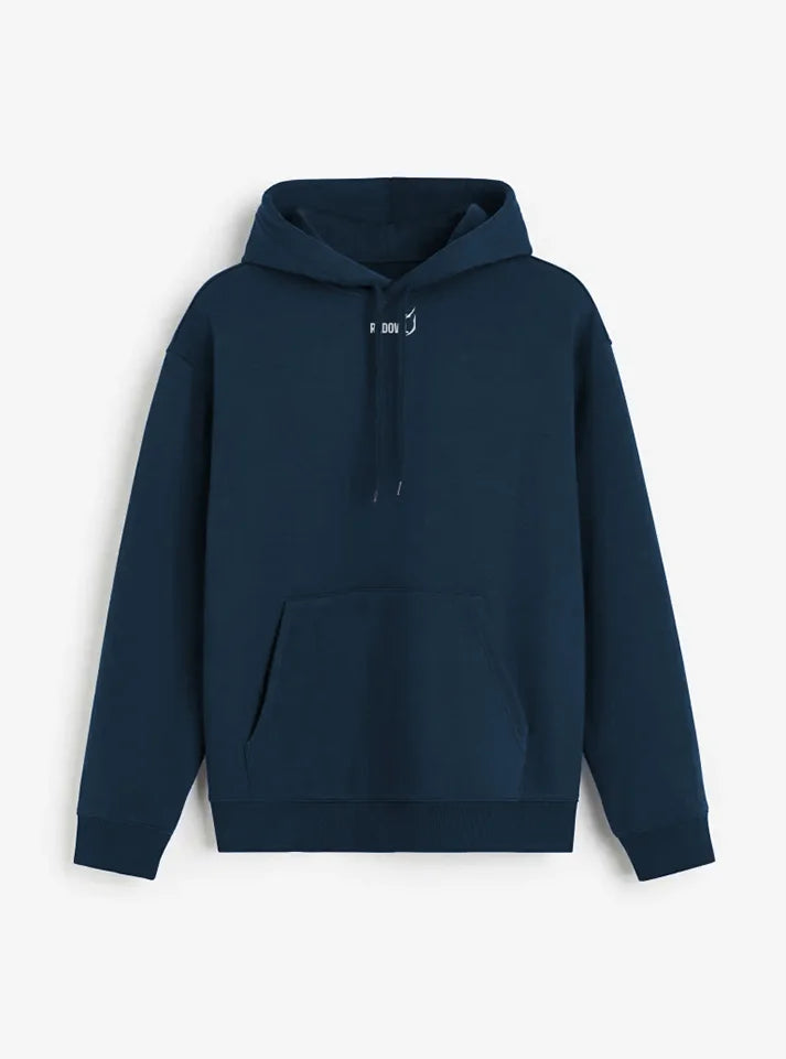 Slay Oversized Heavy Hoodie Navy coloured is placed on white background, this hoodie is an ideal choice of gym lovers.