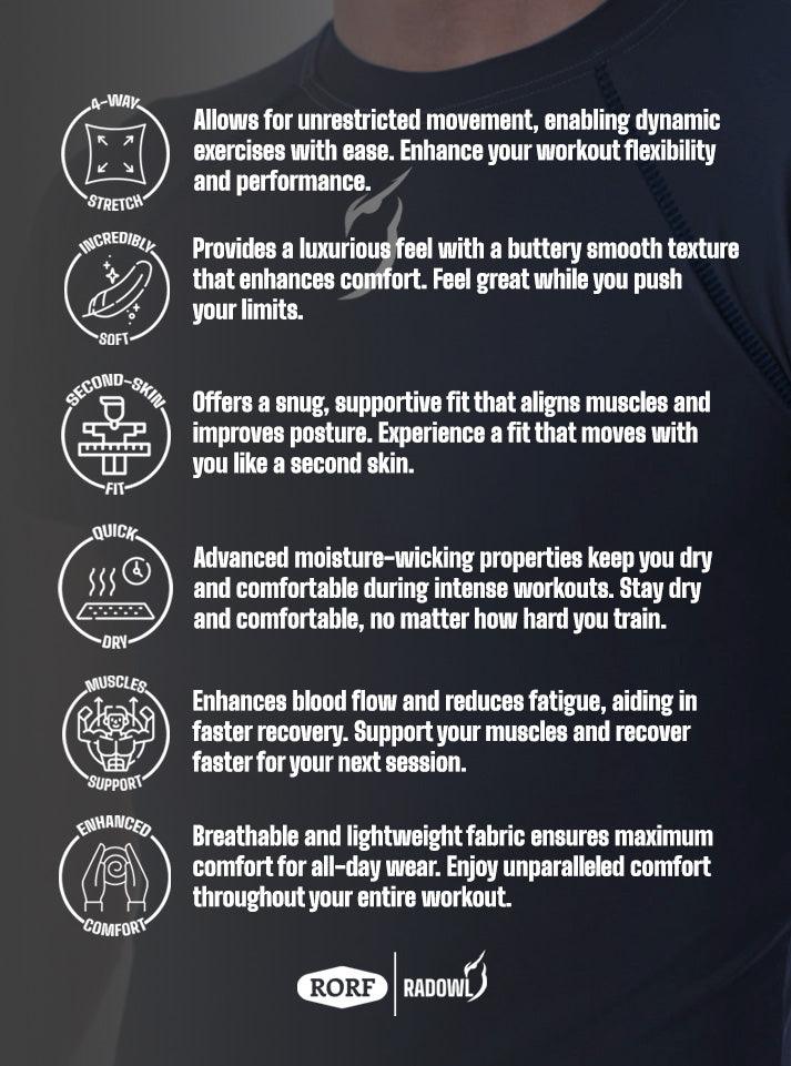 Half sleeve compression t-shirt in navy – designed for ultimate comfort and quick dry during workouts.