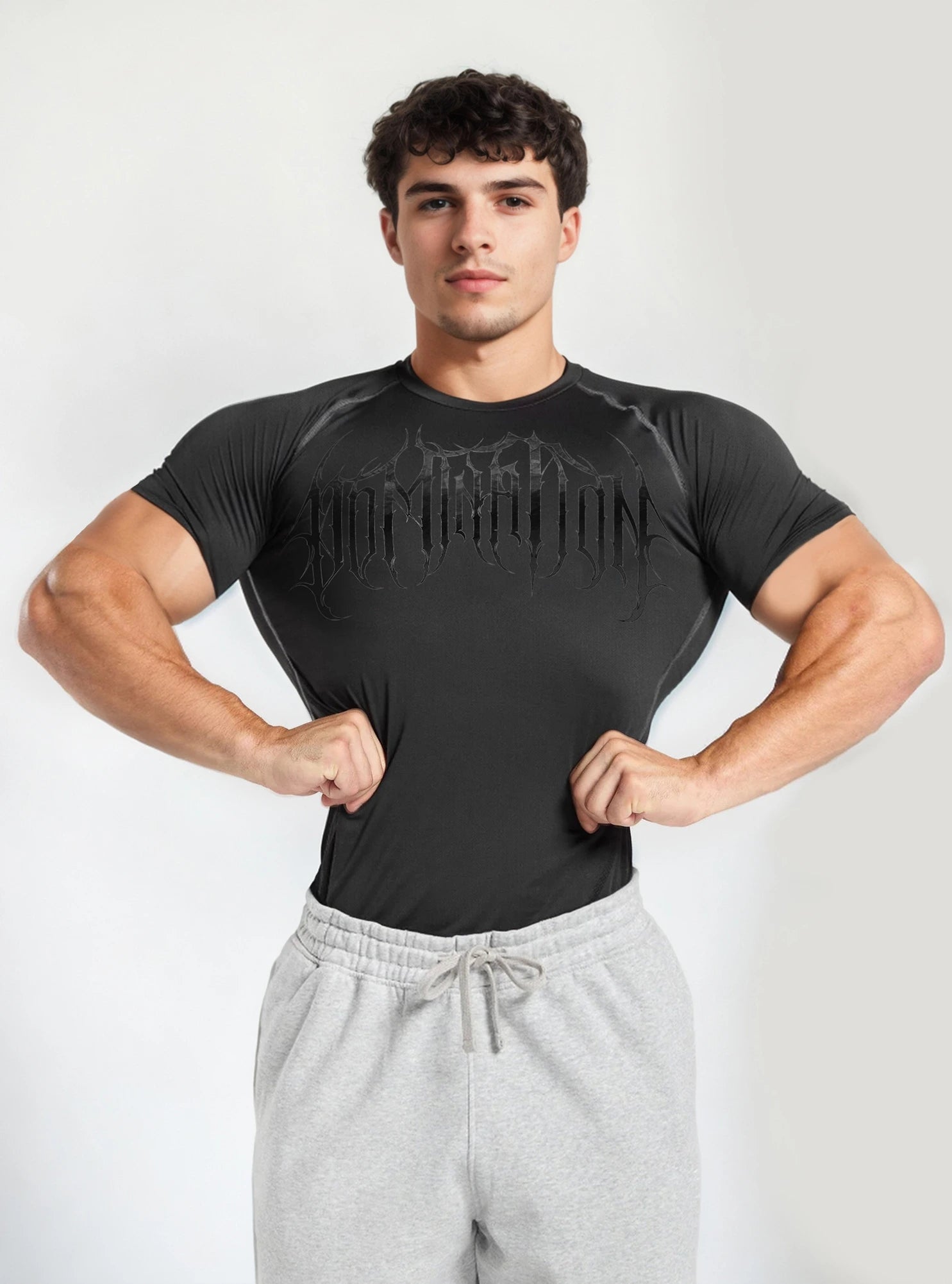 Dark Domination Compression T-Shirt – Black - Main Image