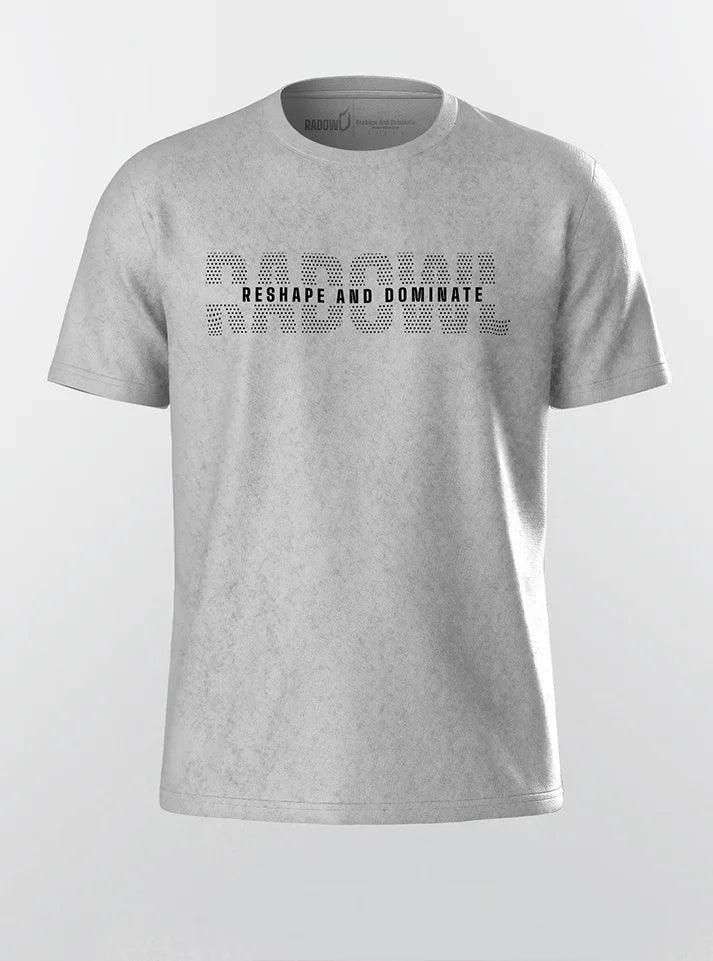 Premium Grey Supima Cotton Gym Tshirt for men by Radowl, Designed for Ultimate Comfort and Performance.