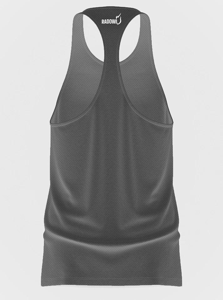 Grey vest for men gym wear, designed for optimal airflow and unrestricted movement during exercise