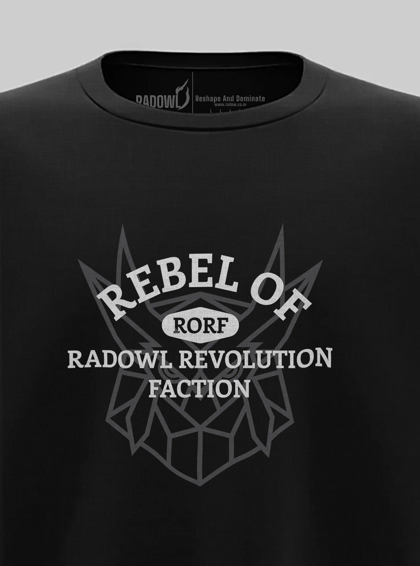 Rebel Of RORF Men Oversize Gym Tshirt - Drop shoulder, comfortable fit, perfect for gym workouts and fitness apparel.