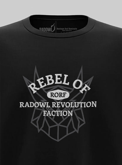 Rebel Of RORF Men Oversize Gym Tshirt - Drop shoulder, comfortable fit, perfect for gym workouts and fitness apparel.