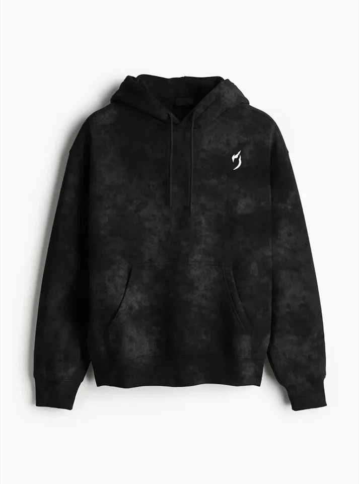 Shadowlift Acid Wash Sporty Fit Gym Hoodie is placed on white backgroud